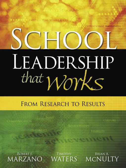 Title details for School Leadership That Works by Robert J. Marzano - Available